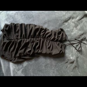 Black f21 forever 21 ruched body con dress